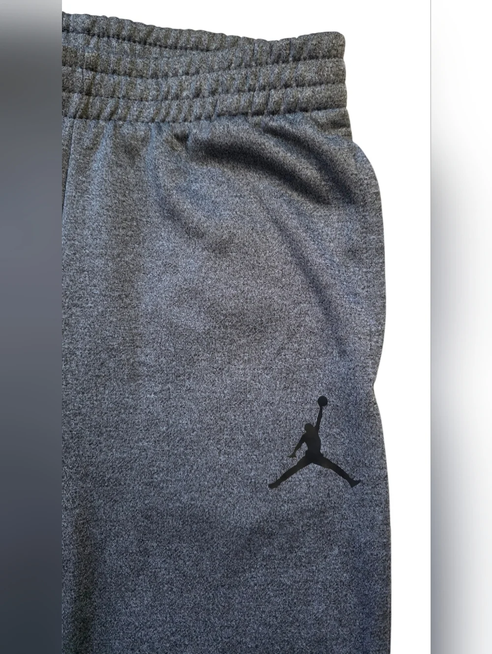 Jordan Boys Large 12 to 13 Dri Fit Charcoal Gray Jogger Sweatpants